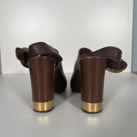 Chloe Block Heel Sling Backs with Peep Toe - Picture 5 of 8